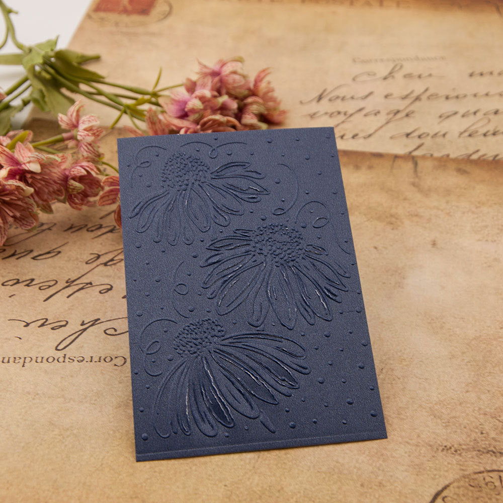 Flower Pattern Background Plastic Embossing Folder