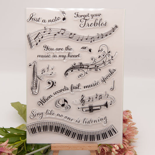 Music Theme Clear Stamps