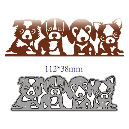 Four Cute Dogs Metal Cutting Dies