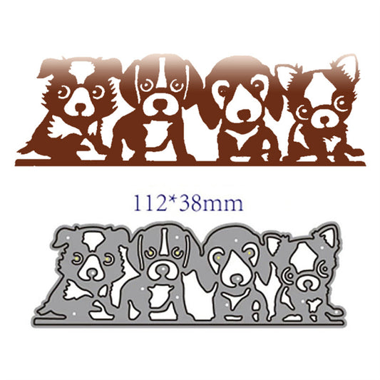 Four Cute Dogs Metal Cutting Dies