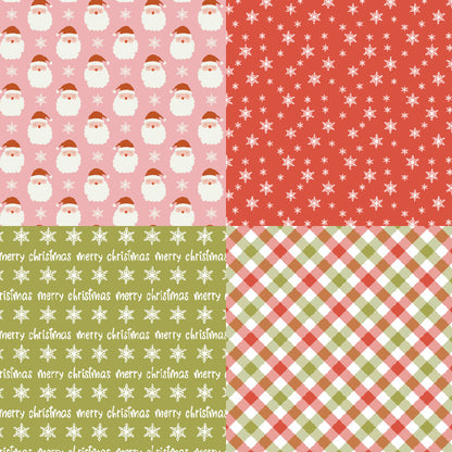 24PCS 6" Red Green Xmas Scrapbook Paper & Cardstock