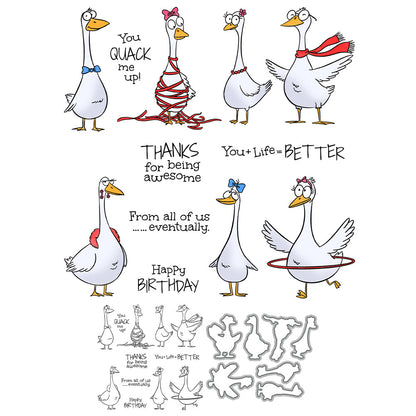 Funny Geese Dies & Stamps Set