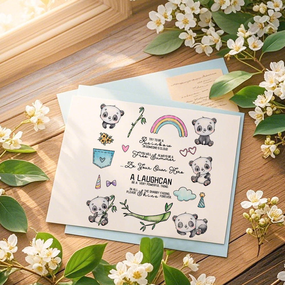 Cute Panda Clear Stamps
