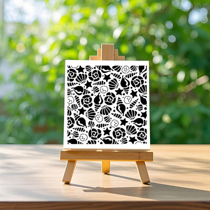 Seashell Pattern DIY Painting Hollow Stencil