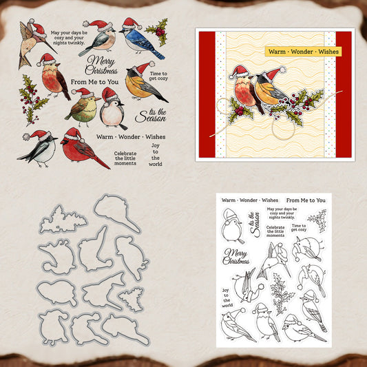 Christmas Birds Dies & Stamps Set