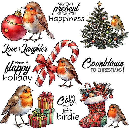 Christmas Birds Dies & Stamps Set