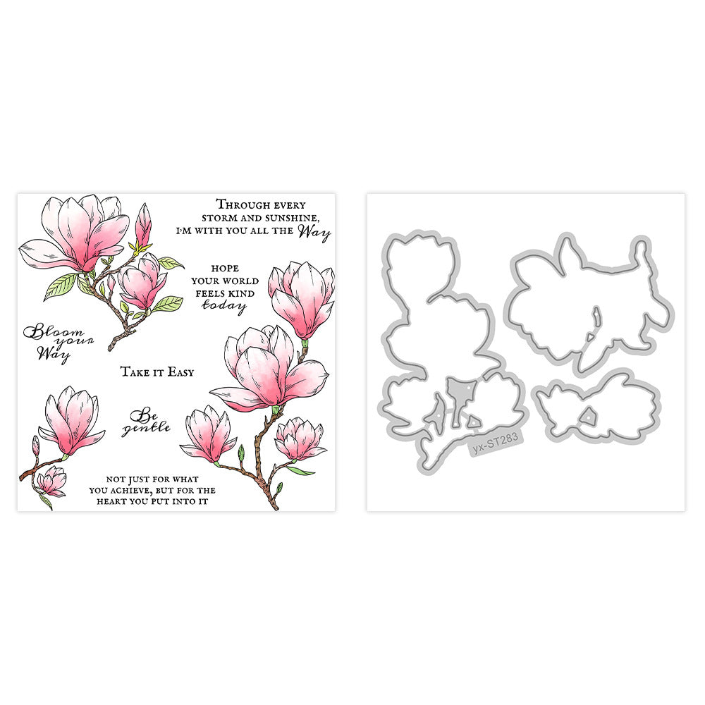 Beautiful Magnolia Dies & Stamps Set