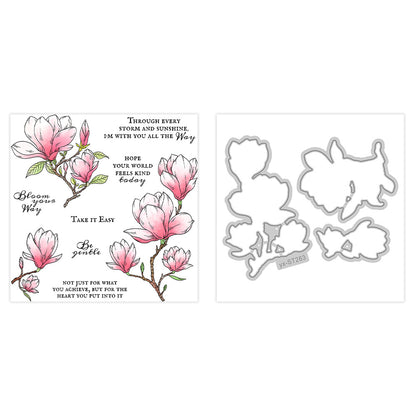 Beautiful Magnolia Dies & Stamps Set