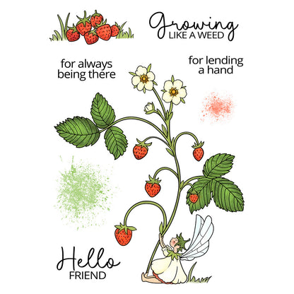 Cute Fairy Strawberry Dies & Stamps Set