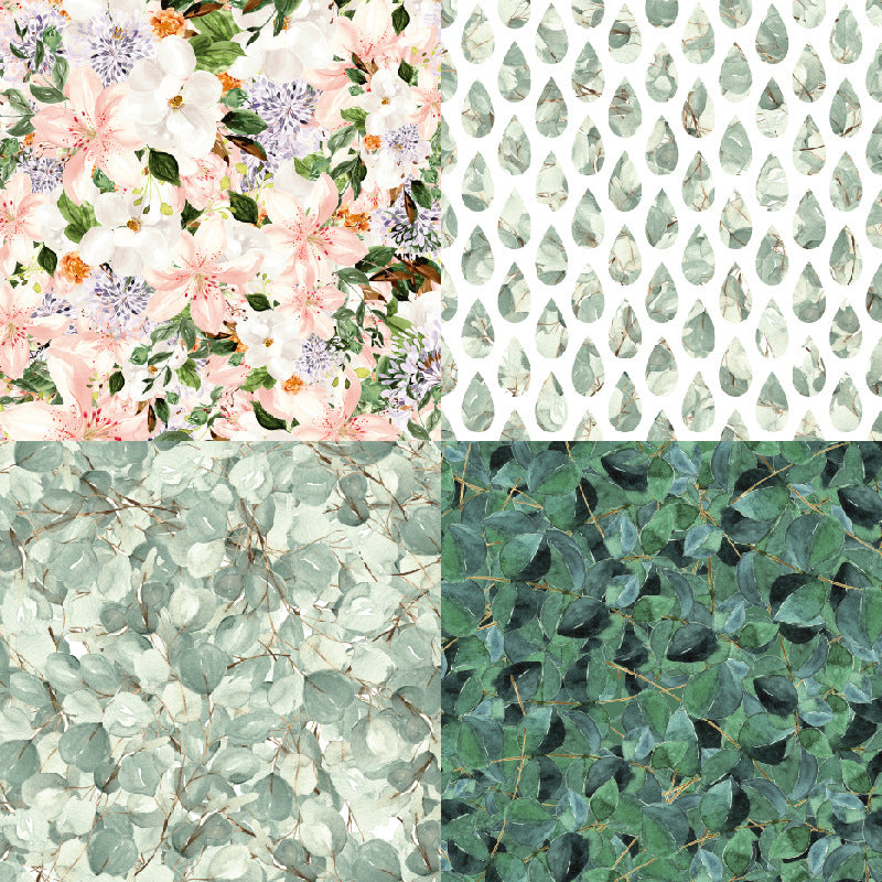 24PCS 6" Foliage Scrapbook Paper & Cardstock