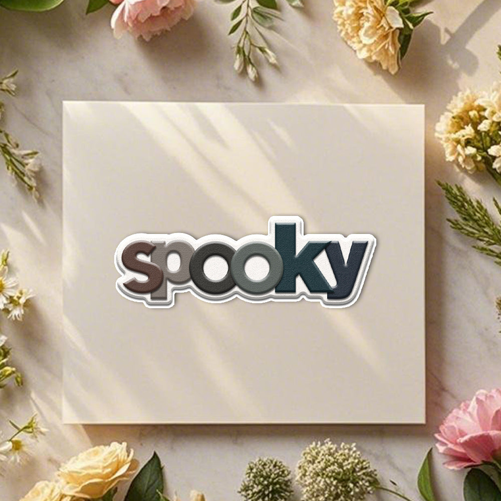 "SPOOKY" Words Metal Cutting Dies