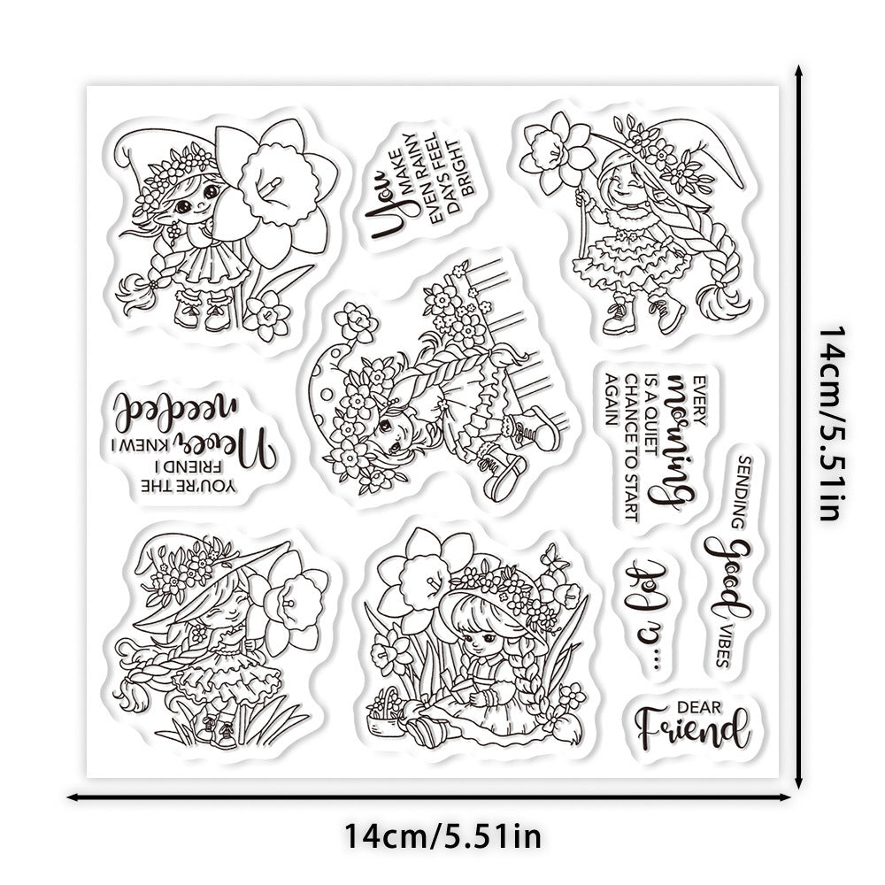 Flower Girl Clear Stamps