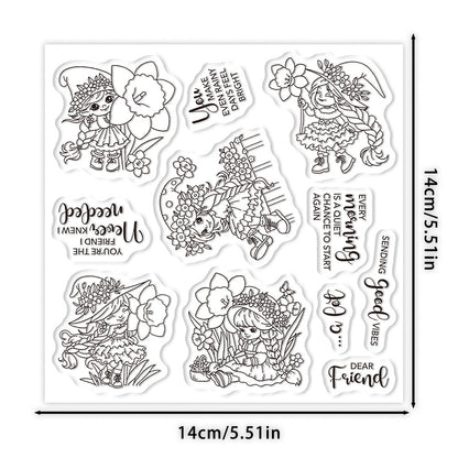 Flower Girl Clear Stamps