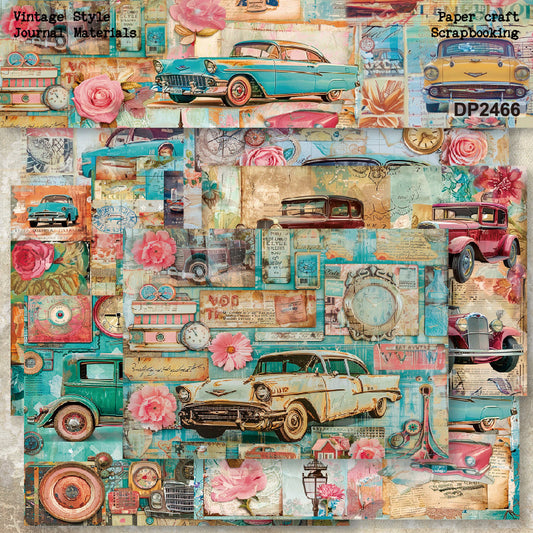 A5 Retro Style Journal Scrapbook Paper