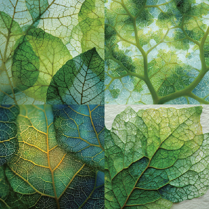 24PCS 6" Leaves Scrapbook Paper & Cardstock