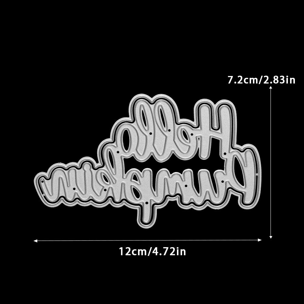 "Hello Pumpkin" Words Metal Cutting Dies