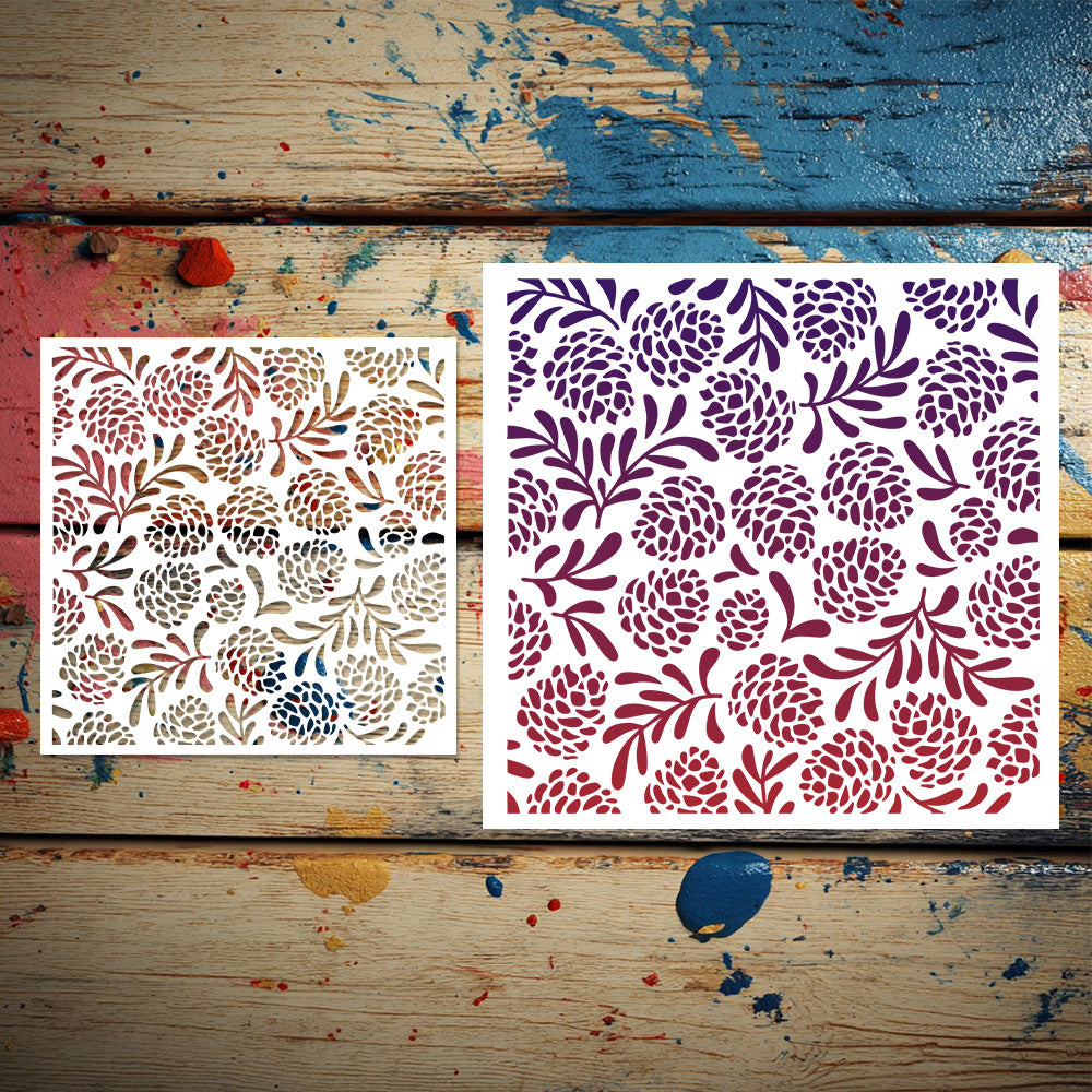 Pine Cone Pattern DIY Painting Hollow Stencil