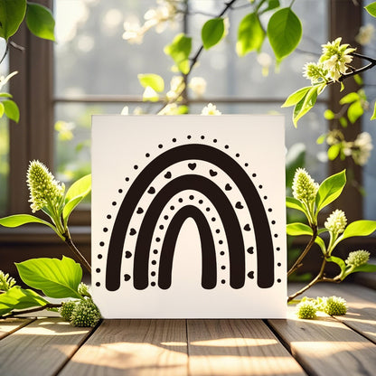 Rainbow Background DIY Painting Hollow Stencil