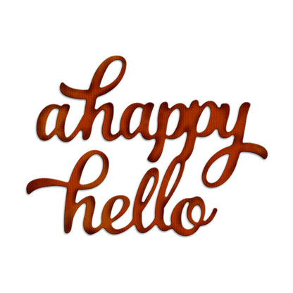 "A Happy Hello" Phrase Metal Cutting Dies