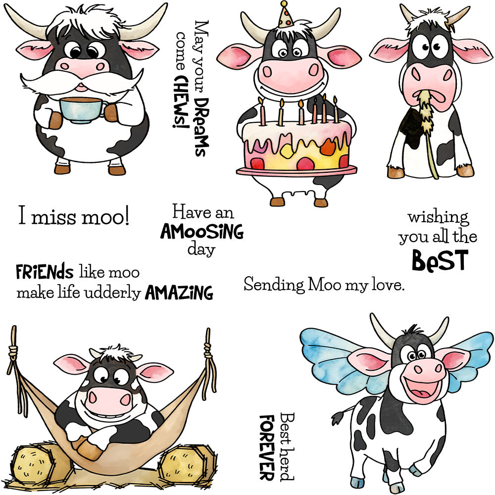Cute Cows Clear Stamps