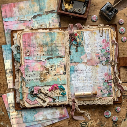 A5 Oil Painting Textures Journal Scrapbook Paper