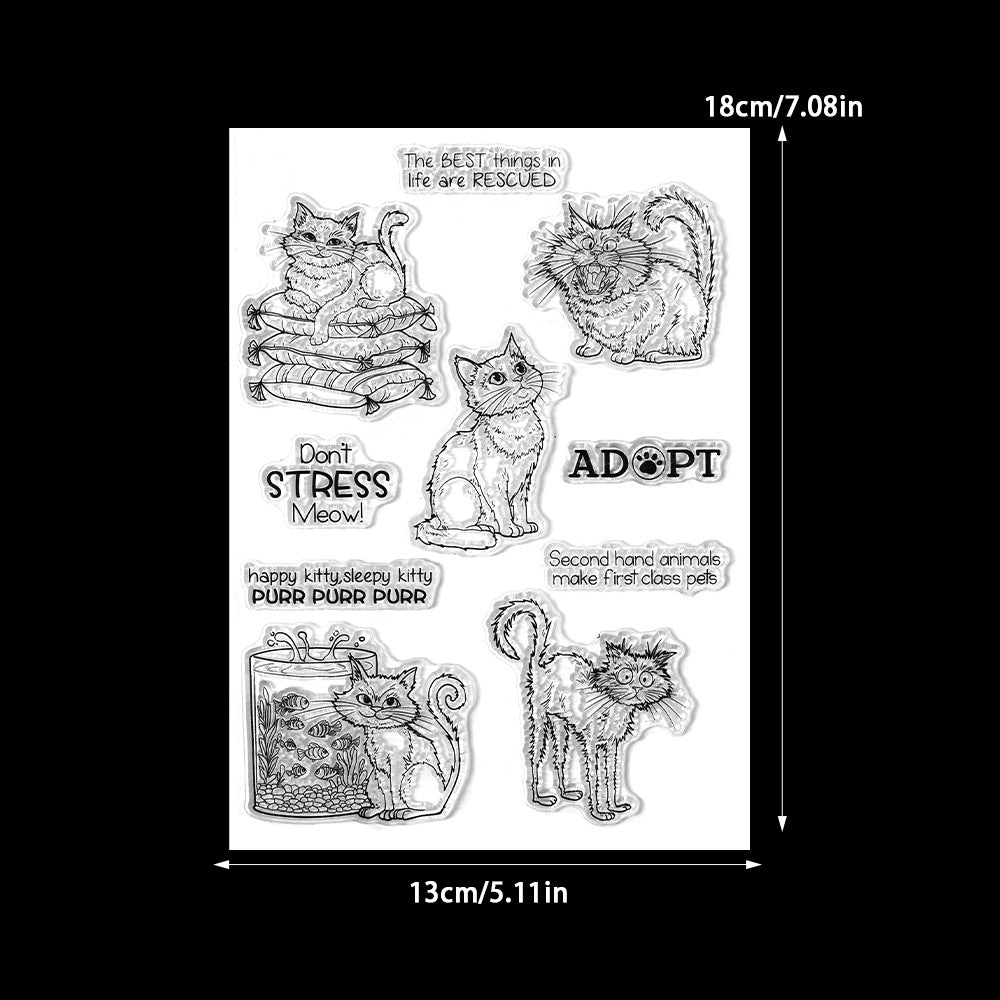 Cute Cats Dies & Stamps Set