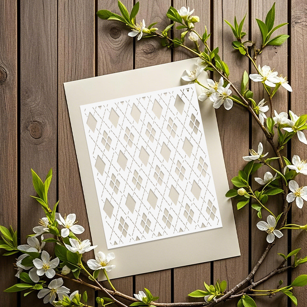 Diamond Pattern DIY Painting Hollow Stencil