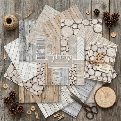 24PCS 6" Stump Scrapbook Paper & Cardstock
