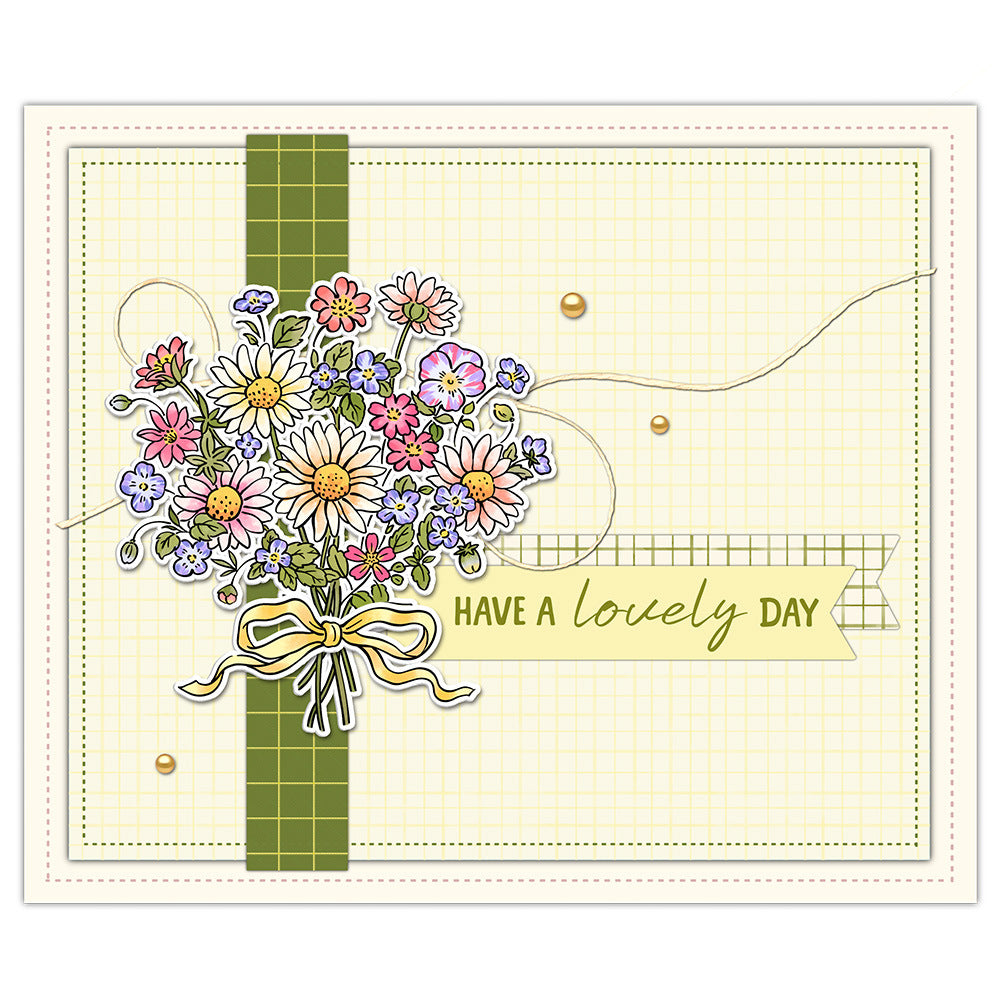 Three Bouquets Clear Stamps
