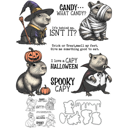 Halloween Capybara Dies & Stamps Set