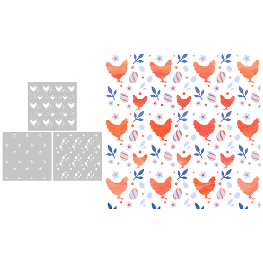 3 PCS Creative Patterns DIY Painting Hollow Stencil