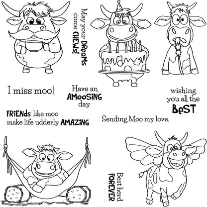 Cute Cows Clear Stamps