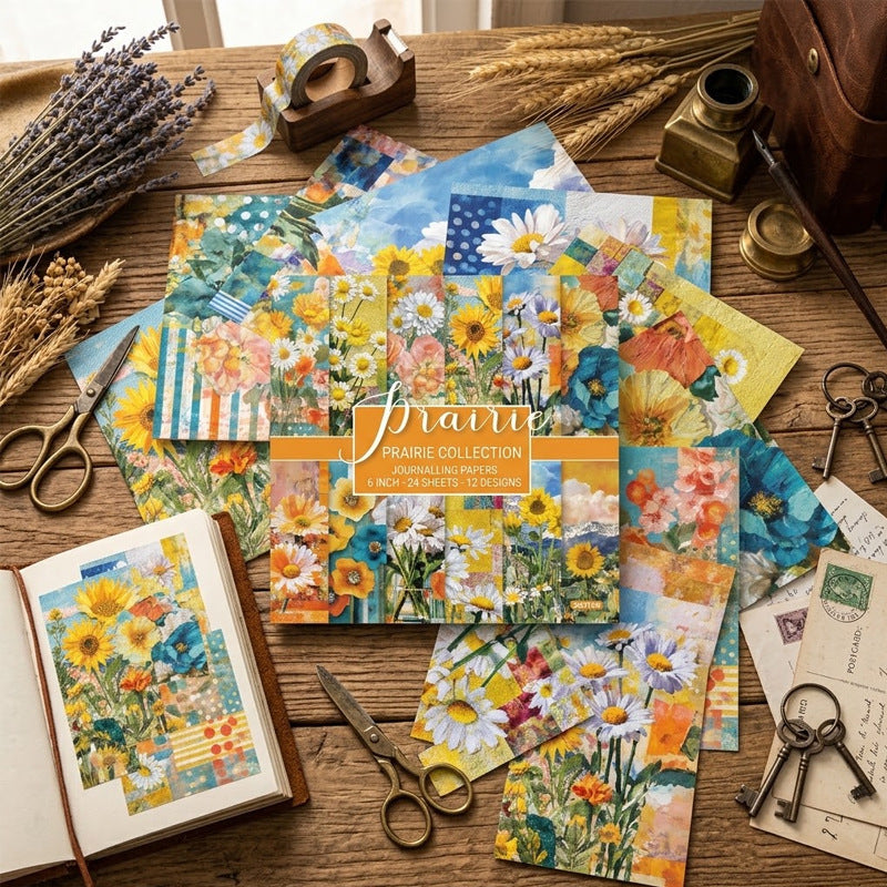 24PCS 6" Prairie Scrapbook Paper & Cardstock
