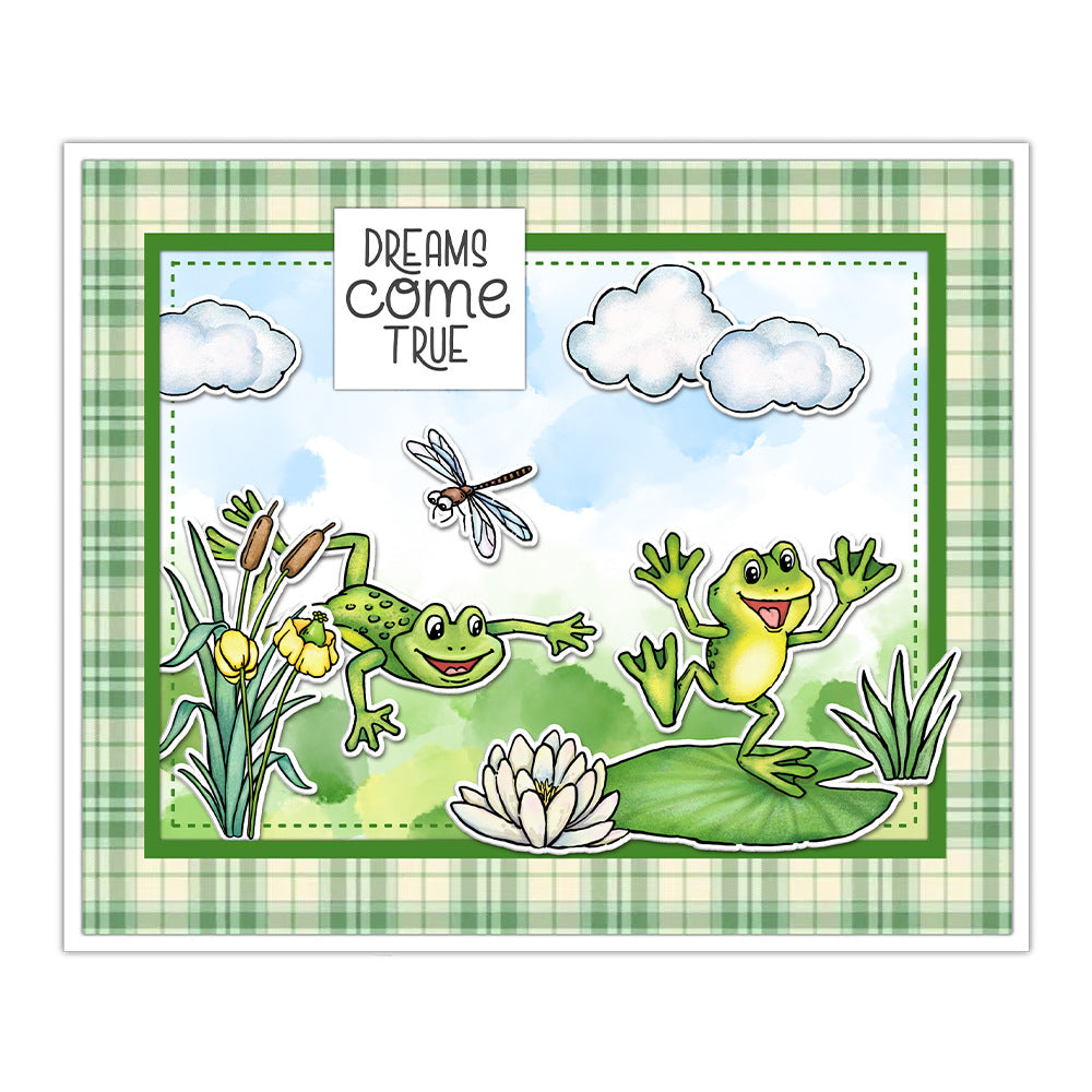 Lotus Pond Frog Dies & Stamps Set