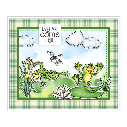 Lotus Pond Frog Dies & Stamps Set