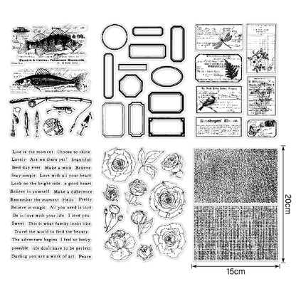 Retro Style DIY Scrapbook Clear Stamps