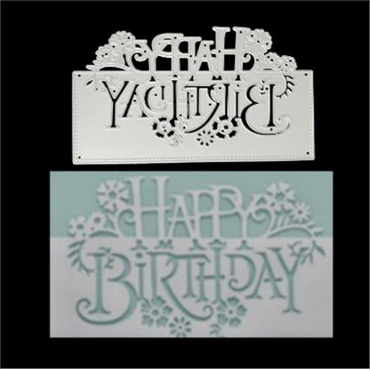 Happy Birthday Frame Metal Cutting Dies