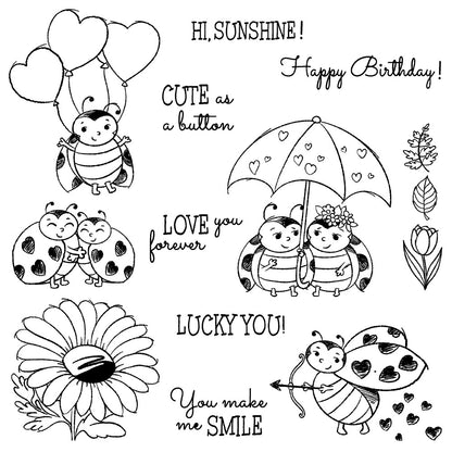 Valentine's Day Ladybug Dies & Stamps Set