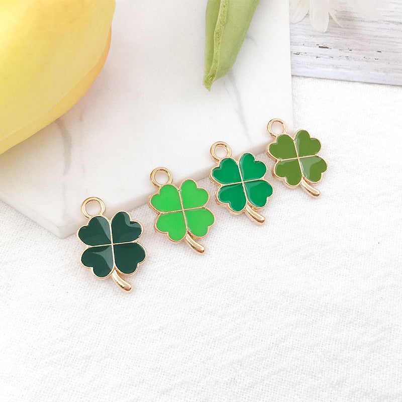 20 Pcs Four-Leaf Clover DIY Jewelry Pendants