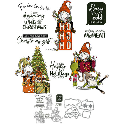 Christmas Gnomes Dies & Stamps Set