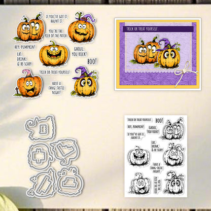Halloween Pumpkin Dies & Stamps Set