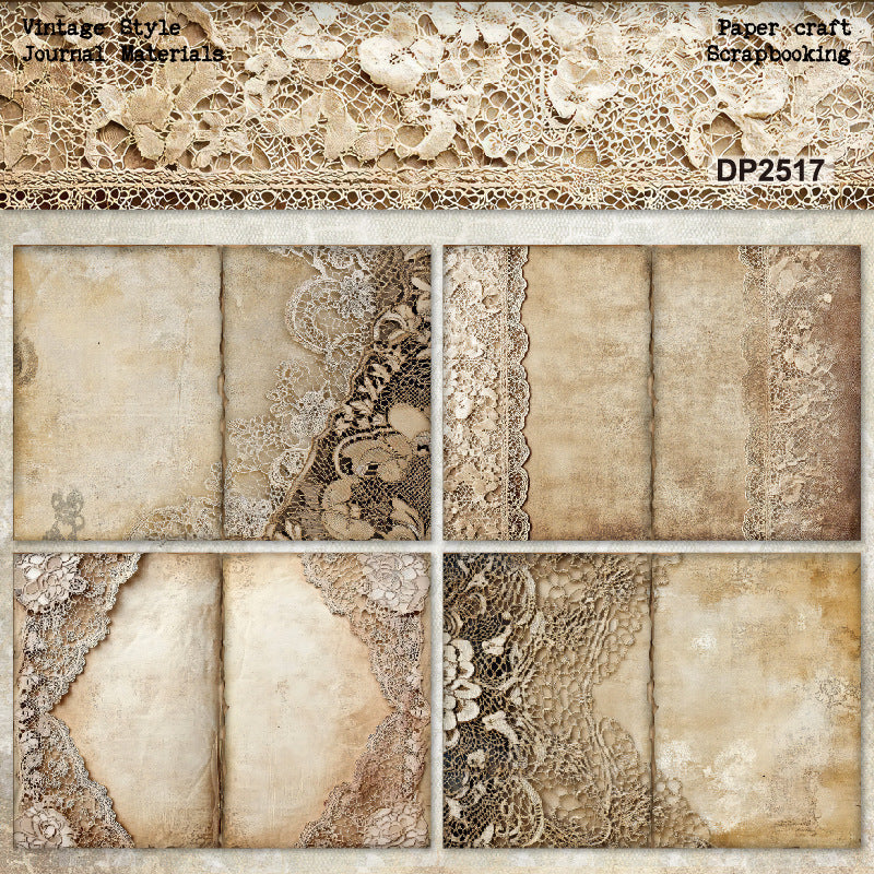 A5 Vintage Lace Journal Scrapbook Paper