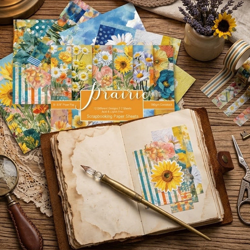 24PCS 6" Prairie Scrapbook Paper & Cardstock