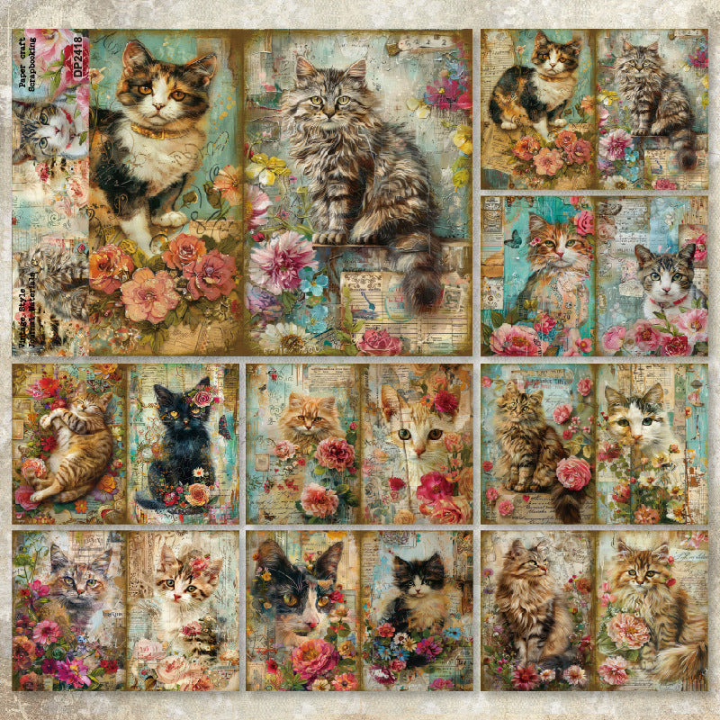 A5 Cute Cats DIY Scrapbook Paper