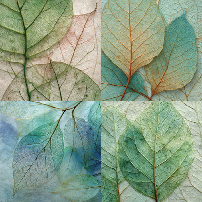 24PCS 6" Leaves Scrapbook Paper & Cardstock