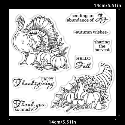 Pumpkin Turkey Clear Stamps