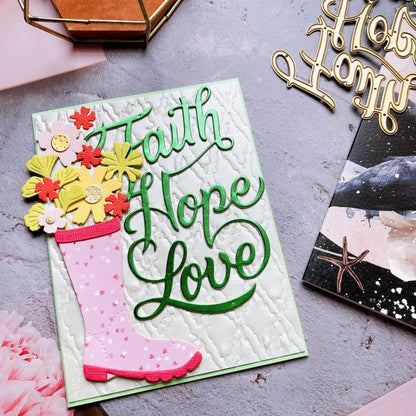 "Faith Hope Love" Words Metal Cutting Dies
