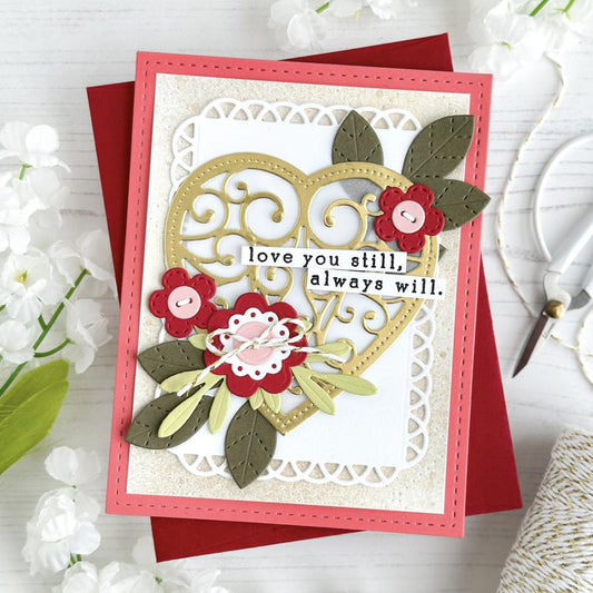 Love Background Metal Cutting Dies
