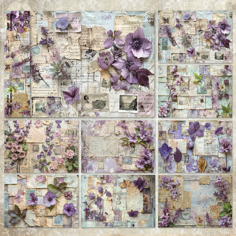 A5 Floral DIY Journal Scrapbook Paper