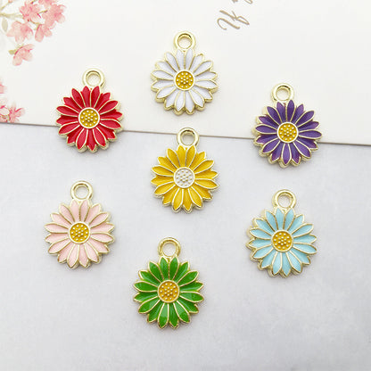 10Pcs Daisy Flower DIY Handmade Jewelry Pendants